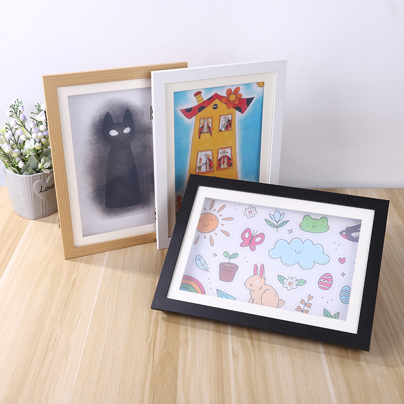 Cross-Border Kidsren's Cartoon Art Picture Frame Kidsartframes Decorative Painting Kidsren's Storage Flip Photo Frame American Style