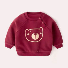 Baby Fleece Sweatshirt Autumn/Winter Thickening Unisex Children's Winter Warm Clothing Children's Winter Outfit Boy Top 0060A006