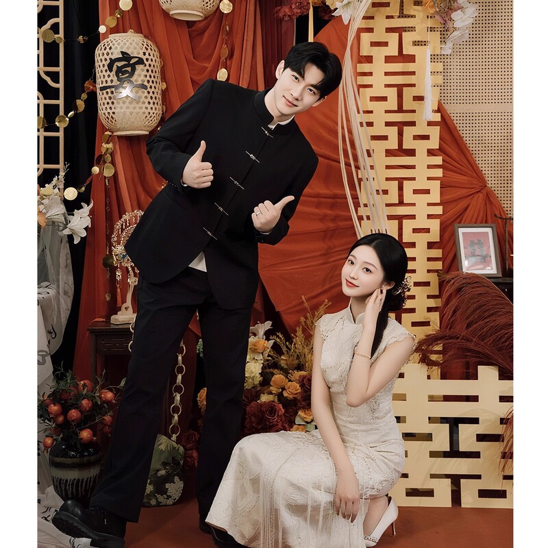 2026 New Chinese Style Western Suit Diverse Jacket Black Men's Stand Collar High-End Zhongshan Suit Groom Wedding Suit 2026 New Chinese Style Western Suit Diverse Jacket Black Men's Stand Collar High-End Zhongshan Suit Groom Wedding Suit