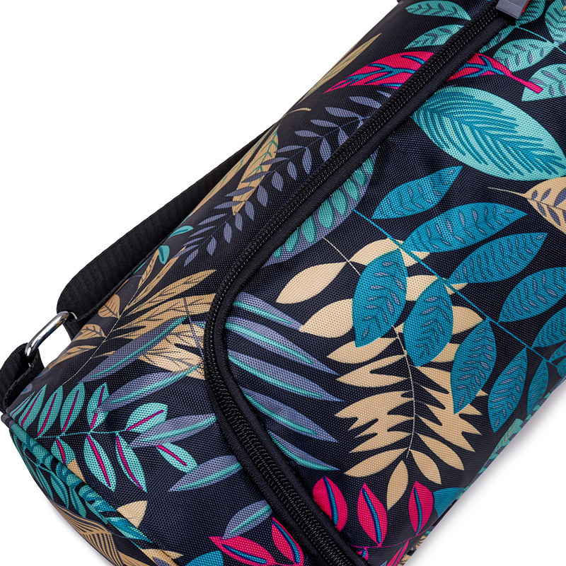 Yoga Mat Storage Bag Women&#039;s Large Capacity Sports Fitness Yoga Canvas Large Flower Fabric