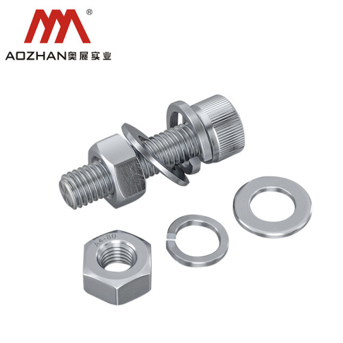 OZON OZP 316L A4-80 stainless steel DIN912 hexagon socket bolt and flat washer combination 