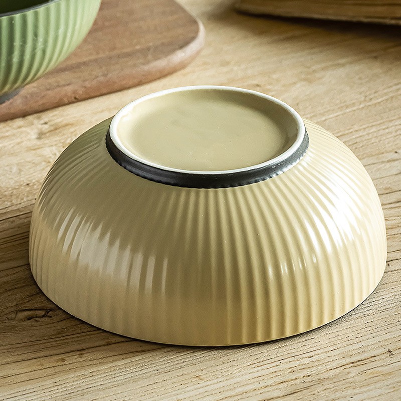 Simple estilo retro cerámica en relieve tazón creativo con tazón de fideos de sopa personalizado tazón de arroz mesa de cocina buena cosa para el hogar