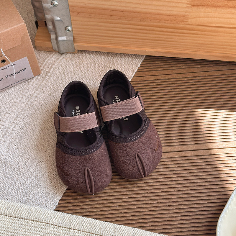 Sapatos de couro com sola macia para meninas, estilo princesa coreana, sapatos da moda para primavera e outono._voghion.com