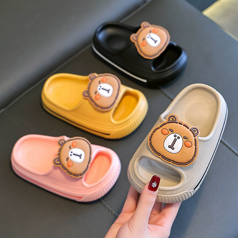 Тапочки Kapibala eva, летние милые нескользящие туфли на мягкой подошве с героями мультфильмов для мальчиков и девочек, детские тапочки