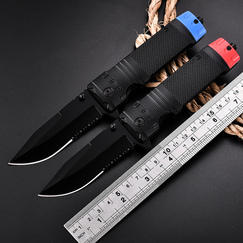 摩登跨境严选铝柄3D彩打战术高硬度折刀野外求生小刀户外折叠刀具