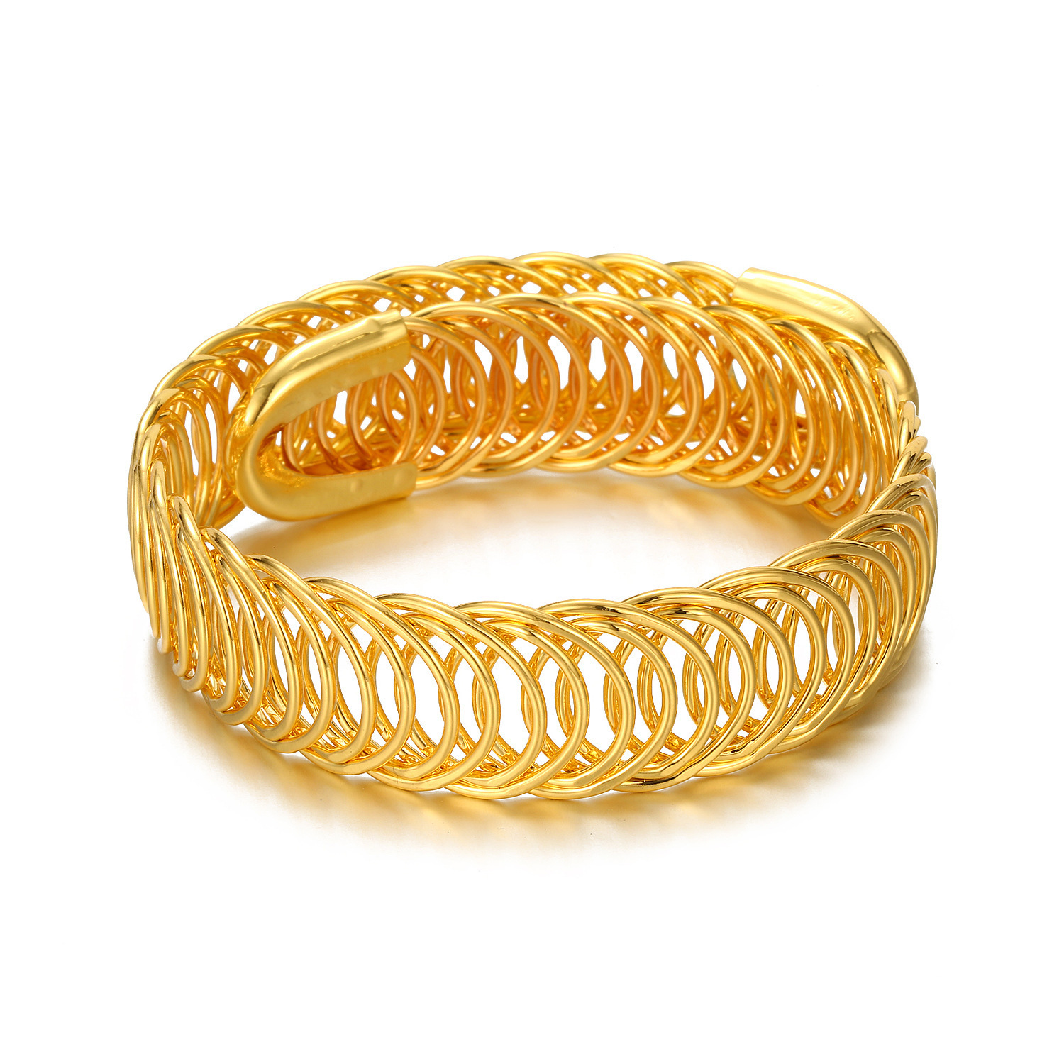 Daily Occasion Simple Style Geometric Iron Hollow Out Unisex Bangle