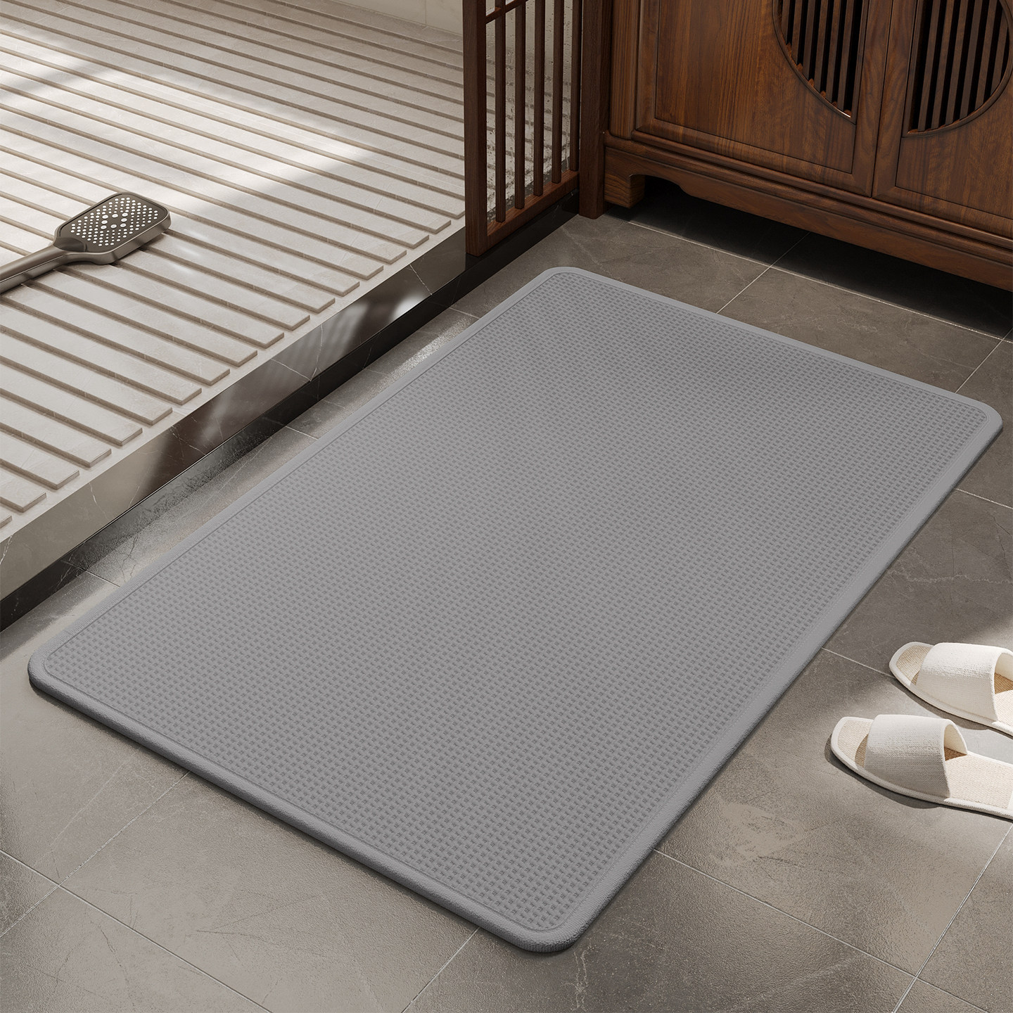 almohadilla de suelo de baño almohadilla de absorción de agua de baño doméstico puerta de inodoro almohadilla de pies de secado rápido inodoro inodoro anti-sucio almohadilla antideslizante
