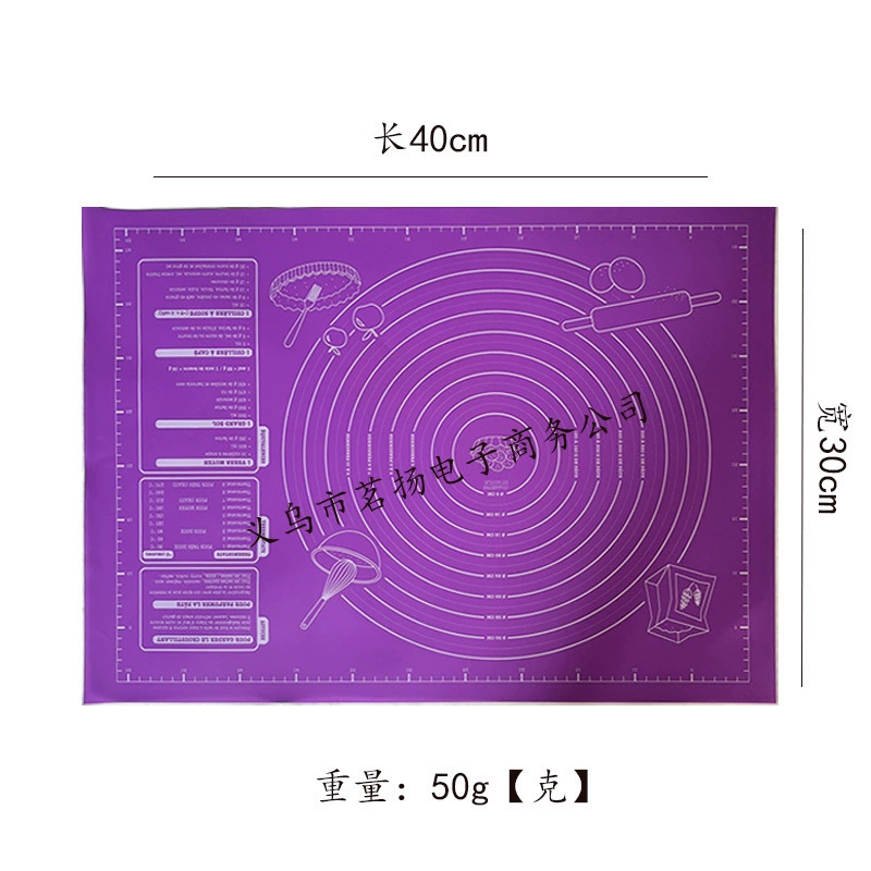 Трансграничная горячая распродажа 40*30 месильных ковриков раскатных ковриков для кухонной выпечки столовые коврики для разделов без прокладок с шкалой на складе