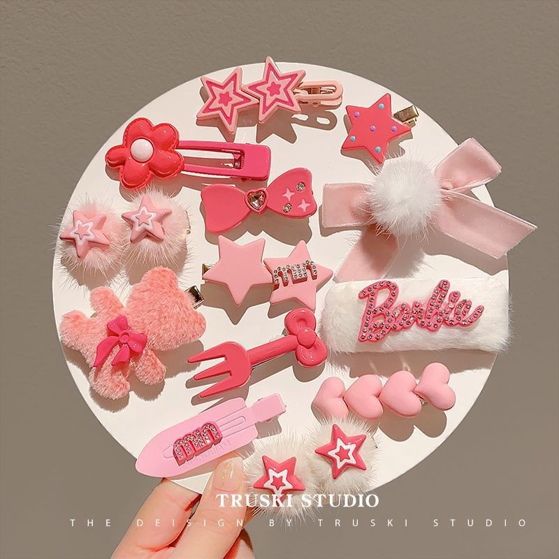 rainbow children barrettes internet celebrity 2025 new headdress cartoon girl hairpin cute little girl fringe accessory