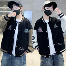 男童外套秋季2025新款中大儿童装洋气休闲字母棒球服风衣春秋装潮