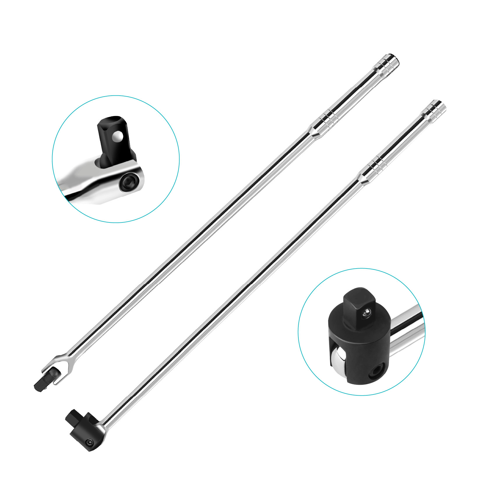 1/2大号F杆套筒扳手加长转向手柄扳杆加力杆万向活动头长弯杆工具