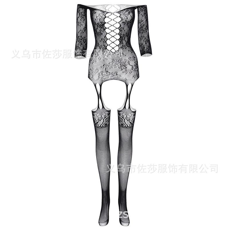 Europe and the United States leak milk sexy underwear transparent hollow pajamas socks net net skirt seamless mesh temptation w527
