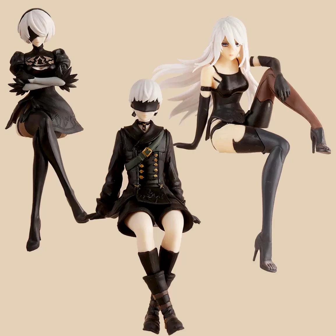 Автомобильная фигурка NieR yurha No.2 / 9S, сидячая поза, украшение для машины, 122 г