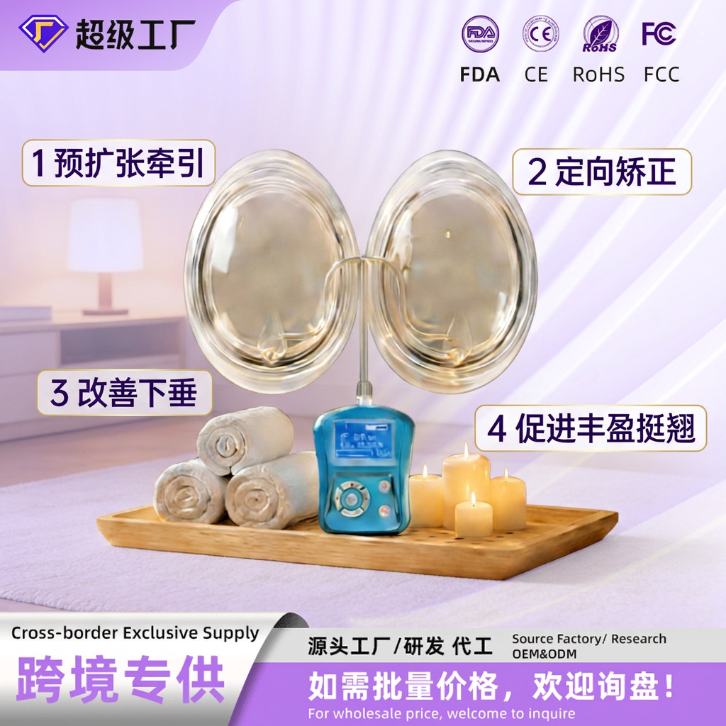 Cross-border best-selling breast massager, breast beauty device, remote-controlled infrared constant-temperature hot compress, rechargeable beauty device, breast kneading device