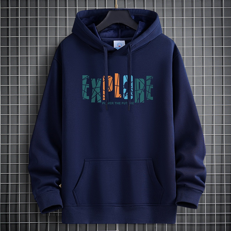 Heavyweight men's hooded sweatshirt for spring and autumn, casual loose-fit hoodie for young students, couple's outfit, fleece-lined jacket Heavyweight men's hooded sweatshirt for spring and autumn, casual loose-fit hoodie for young students, couple's outfit, fleece-lined jacket