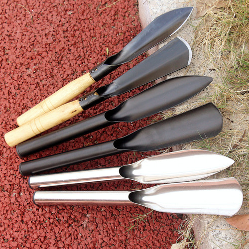 Digging pointed shovel for household gardening, loosening soil and driving to the sea, digging wild vegetables and pulling weeds, stainless steel garlic seedling shovel, wild vegetable shovel
