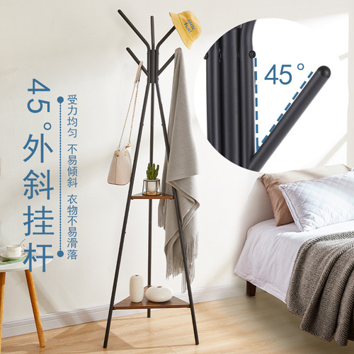 Clothes rack metal floor-standing small clothes hanger bedroom room simple household storage rack light luxury ins