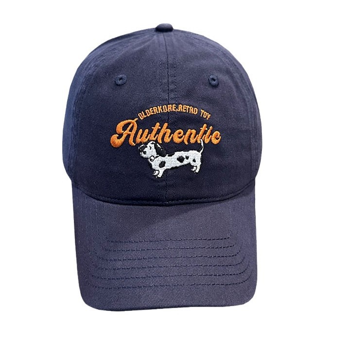 Sombreras de béisbol personalidad femenina letras de perro manchado bordado blando superior cara pequeña sombrero de primavera y verano pareja de calle universal