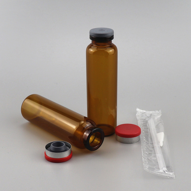 整套批发带助插器吸管10-30ml管制茶色玻璃口服液瓶 棕色玻璃瓶