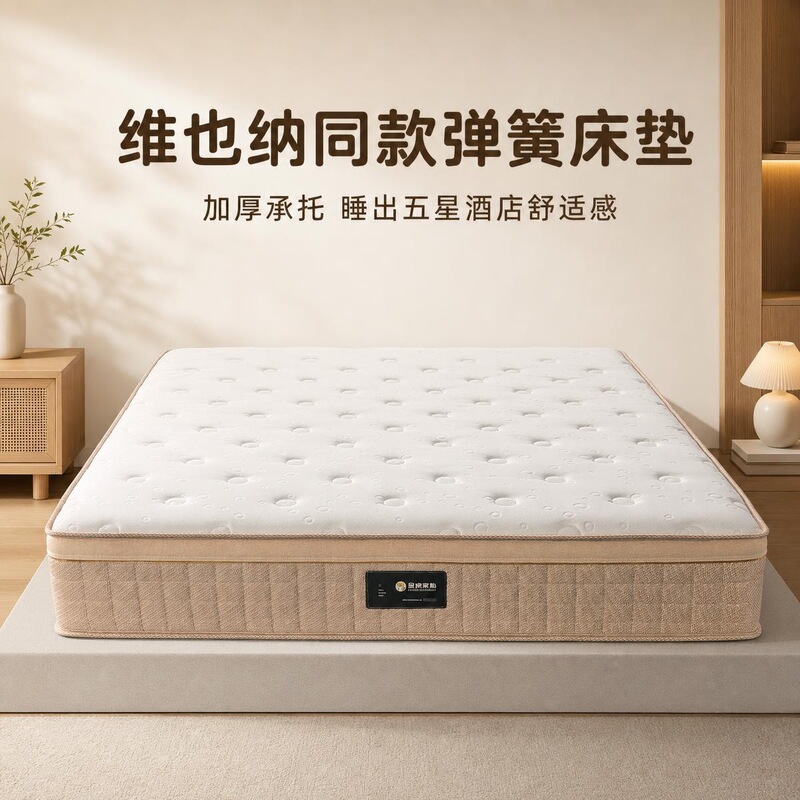 Vienna Hotel mattress, same model as the spinal support spring mattress, thickened sponge and independent spring design, suitable for home use, especially for the master bedroom Vienna Hotel mattress, same model as the spinal support spring mattress, thickened sponge and independent spring design, suitable for home use, especially for the master bedroom