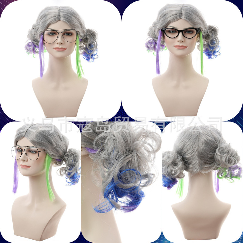 Halloween Wig Doctor Crazy Funny Scientist Wig COS Kids Party Einstein Dress Up Wig