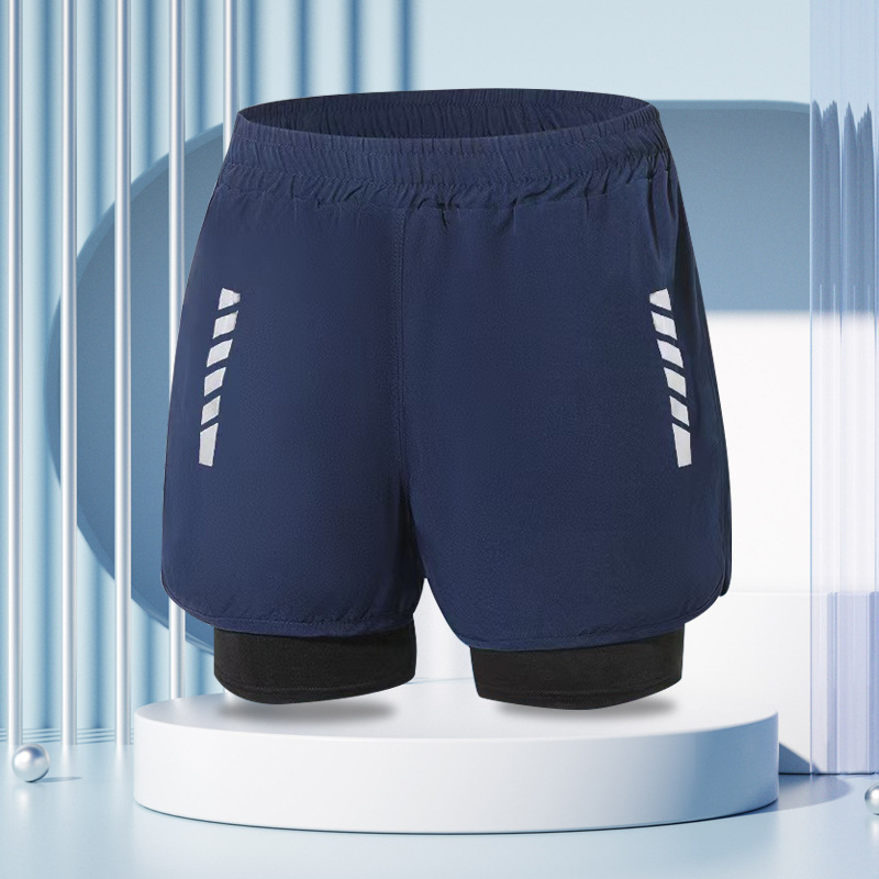 2025 nuevos bañadores de hombre de secado rápido doble anti-vergüenza suelta de gran tamaño bóxer natación en la playa aguas termales al por mayor