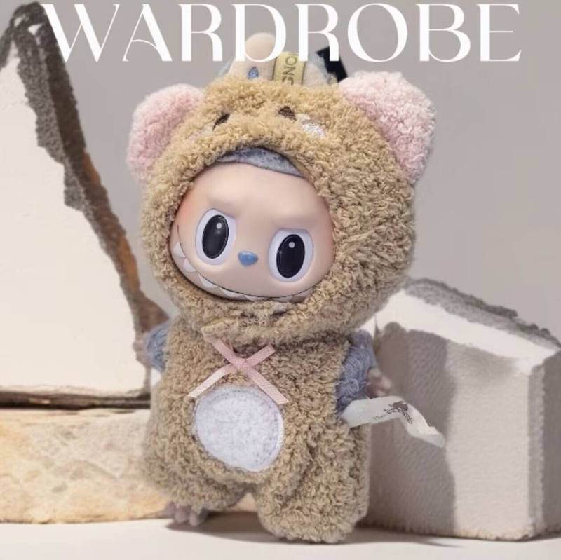可爱拉布布娃衣labubu一二三代蟑螂衣服炸虾娃衣换装娃娃公仔玩偶|undefined