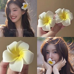 夏のリゾート風の卵の花の髪は海辺の雰囲気感を挟みます。