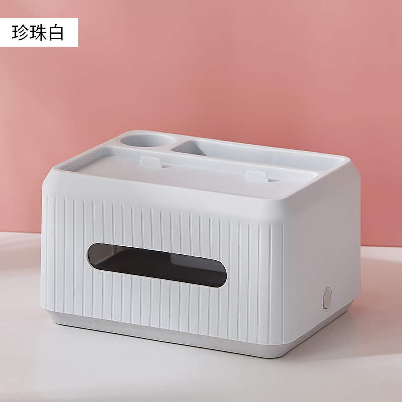 Caja de toallas de almacenamiento de dormitorio multifuncional creativa simple y lujosa caja de extracción de papel de almacenamiento de control remoto de cocina de escritorio
