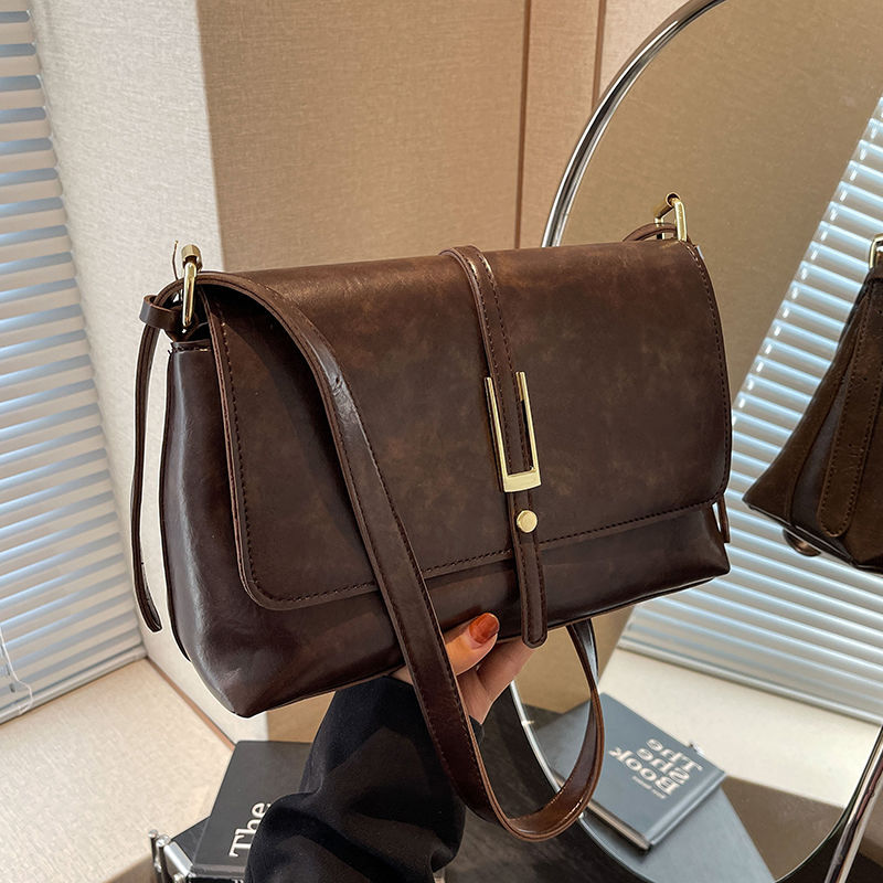 New High-End Retro Large Capacity Quality Shoulder Crossbody European And American Style Trendy Fashion Women's Bag_voghion.com