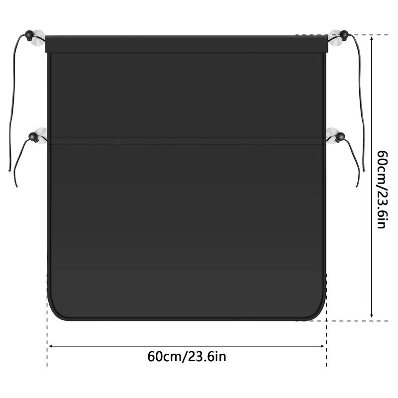 Cross-border Hot Sale Car Sunshade Curtain Side Window Privacy Sun Protection Shading Heat Insulation Sucker Car Curtain Car Interior Heat Insulation Curtain