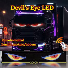 速卖通热销恶魔之眼车载led智能软屏多模式表情显示屏LED广告灯