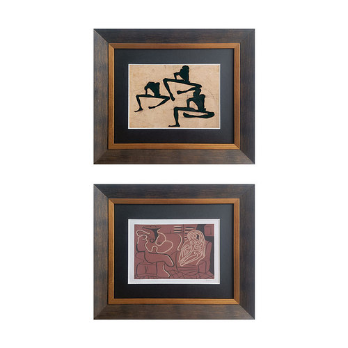 French modern Picasso-style decorative painting, abstract, ancient style living room and study wall hanging, niche art corridor wallpaper