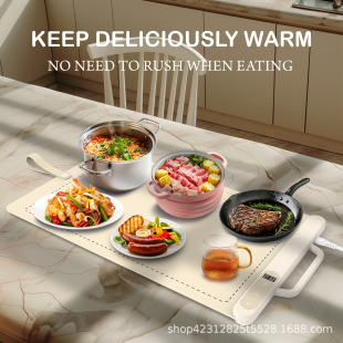 Cross-border new products multi-functional silicone warm cutting board warm food pad food heating board hot cutting board food insulation pad