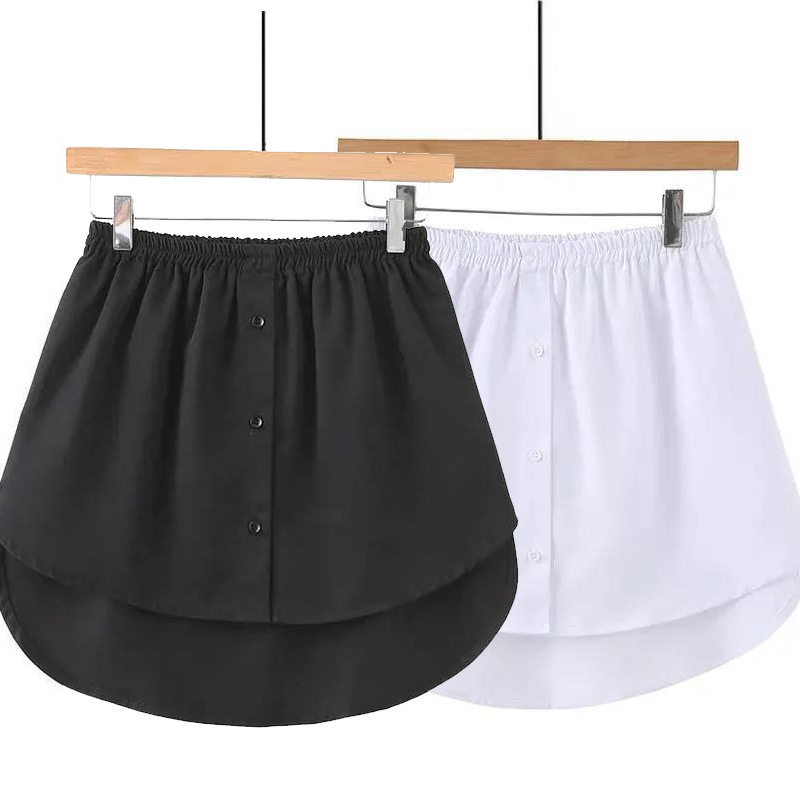 White Small Fart Curtain Women's Hip Covering Hip Sweater Bottoming Artifact Leggings Covering Hip plus size Spring and Autumn Half-length Skirt