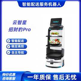 云智星招财豹Pro机器人酒店送餐传菜餐厅饭店自动上菜迎宾机器人