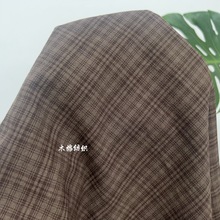 洗水棉布格子 平纹提花乱格布料 人棉梭织混纺春秋连衣裙衬衫面料