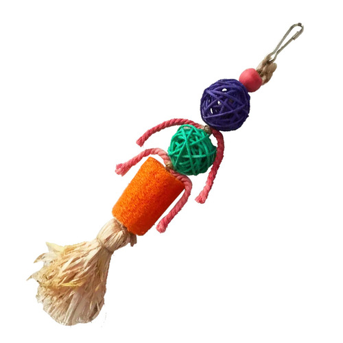Loofah Parrot Toy, Macaw Parrot Supplies, Corn Leaf Vine Ball Bird Toy, Cross-border Parrot Toys, Bird Cage Accessories