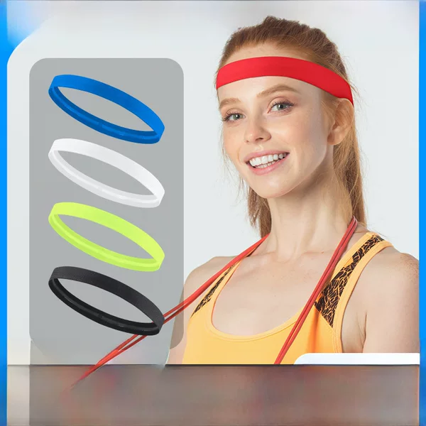 Cross-border Wholesale Sports Headband Fitness Yoga Hair Band Women and Men Sweat Absorbing Anti-slip Running Equipment Antiperspirant Sweat Band