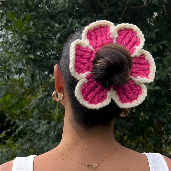 elastic hair rope handmade flower-shaped