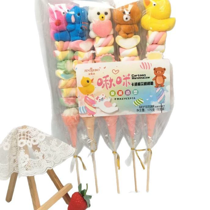 金斯泊 175g JiuMi Cartoon Cotton Lollipops Children's Chuan Chuan Noodles Hutong Snacks Candy Snacks Batch