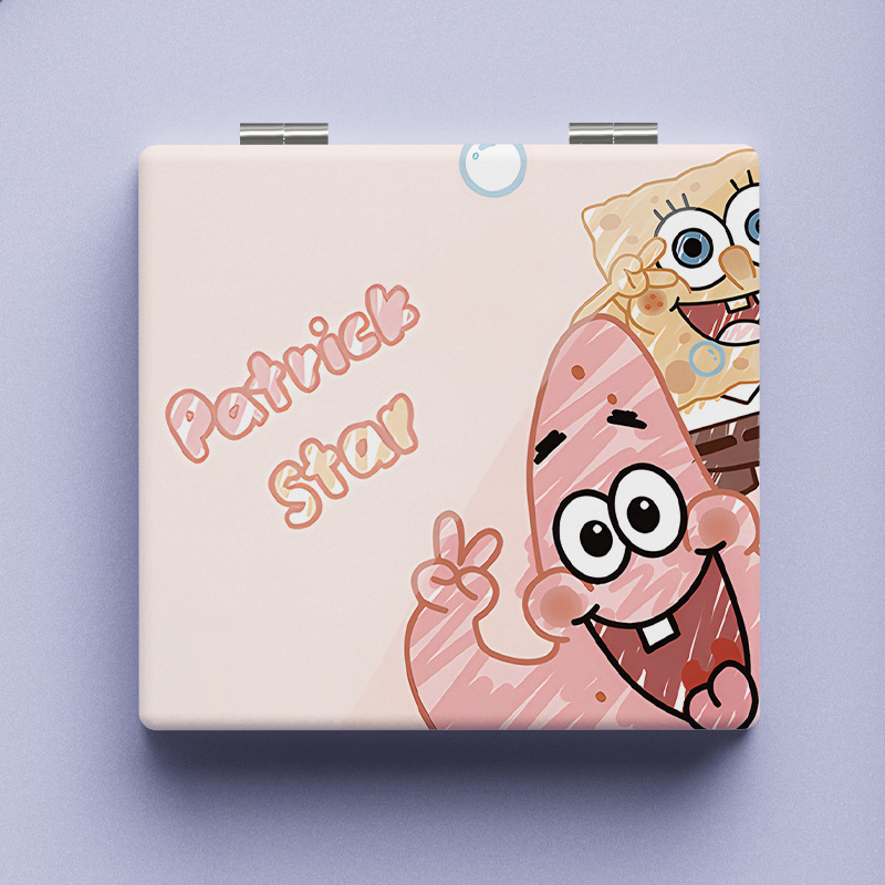 Lindo espejo pequeño Sanrio Kulomi espejo de maquillaje portátil de alto valor espejo de maquillaje portátil dormitorio de estudiantes espejo de maquillaje plegable