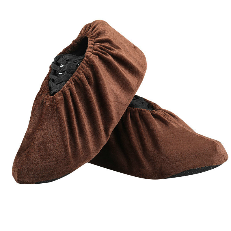 Cubierta de zapatos de franela para adultos centro de datos de interior para el hogar cubierta de pie resistente al desgaste inferior antideslizante engrosada lavable con logotipo