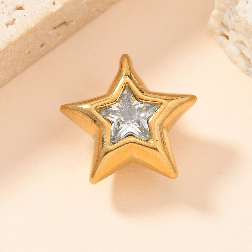 Un colgante europeo y americano explosión fundición de geometría estrella de zircon collar accesorios colgante diy fabricantes de joyas de acero inoxidable