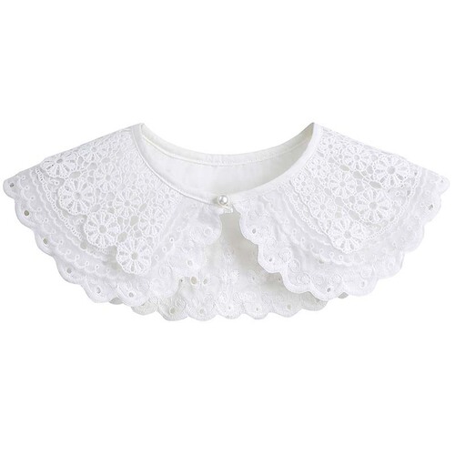 Pseudo-lapel children's matching sweater shirt lace baby collar spring and autumn versatile pseudo-lapel small cape
