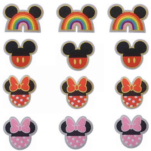 Lianxing's new cartoon Mickey head computer embroidery embroidery cloth stickers clothing decoration accessories patch stickers with adhesive backing