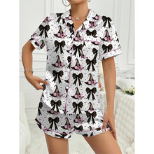 C 34118 Printed collar home wear set ӡ������Ҿӷ���װ