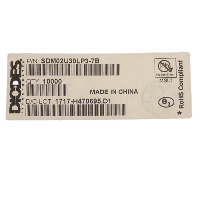 SDM02U30LP3-7B  DFN0603 肖特基二极管与整流器