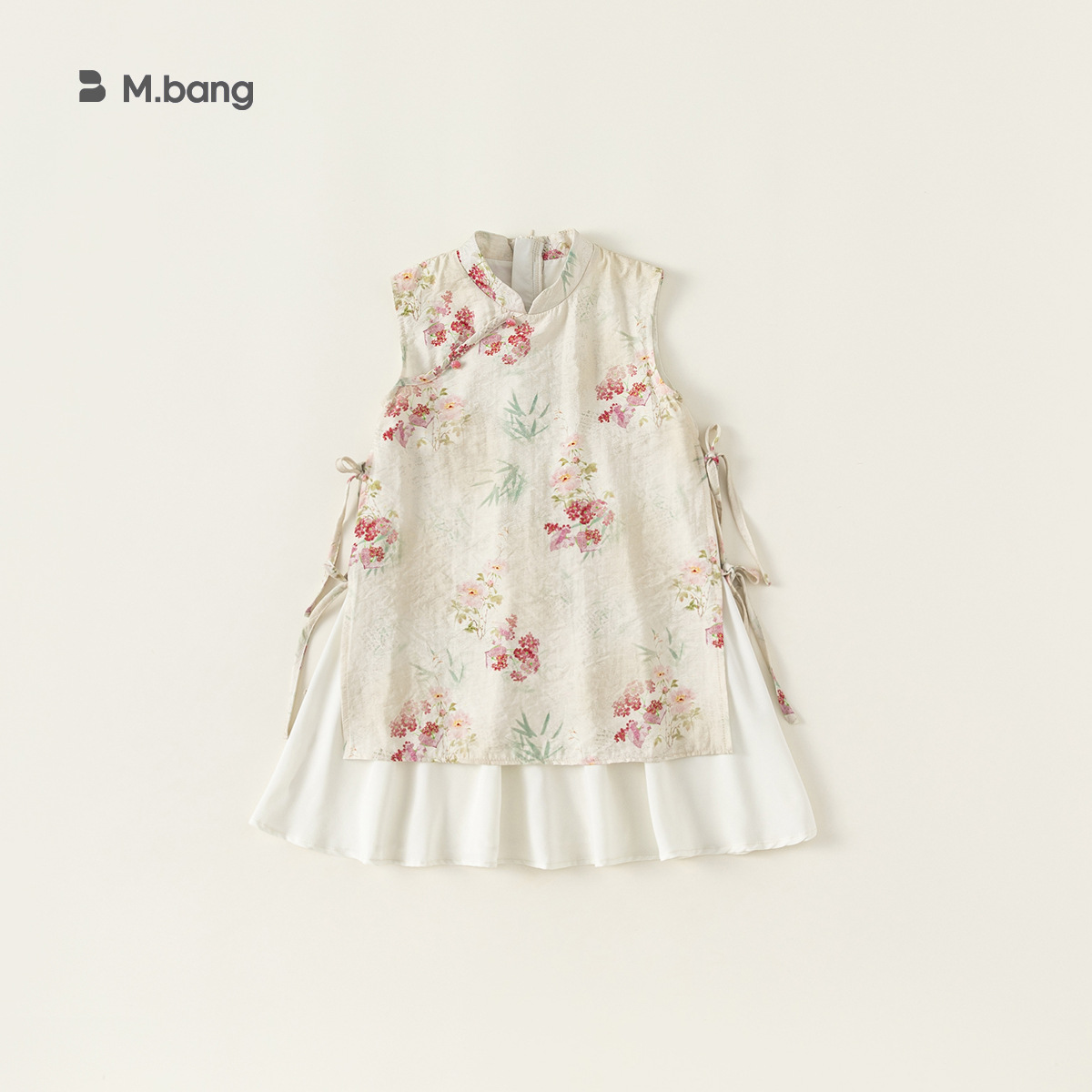Youbao ropa para niños nuevos productos de verano Hanfu sin mangas para niños nuevo vestido cheongsam floral para niñas chinas falda de estilo nacional