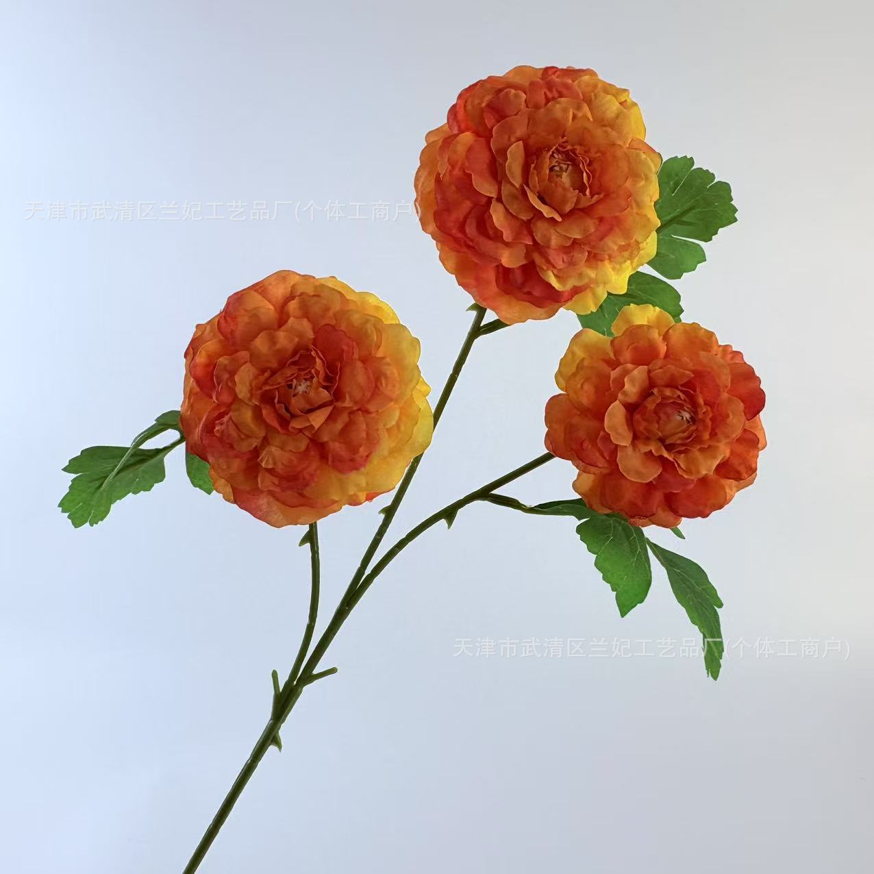3 flores de seda de peonía flores falsas flores de boda decoración flor adornamiento de la sala de estar props de disparo al por mayor flores de peonía